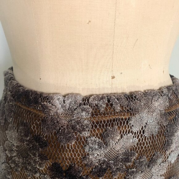 Vintage 90s crochet lace mash floral  maxi skirt - Picture 6 of 16